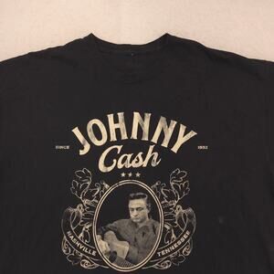 Johnny Cash Band Crew Neck Short Sleeve Graphic Shirt Mens Size 3XL Black